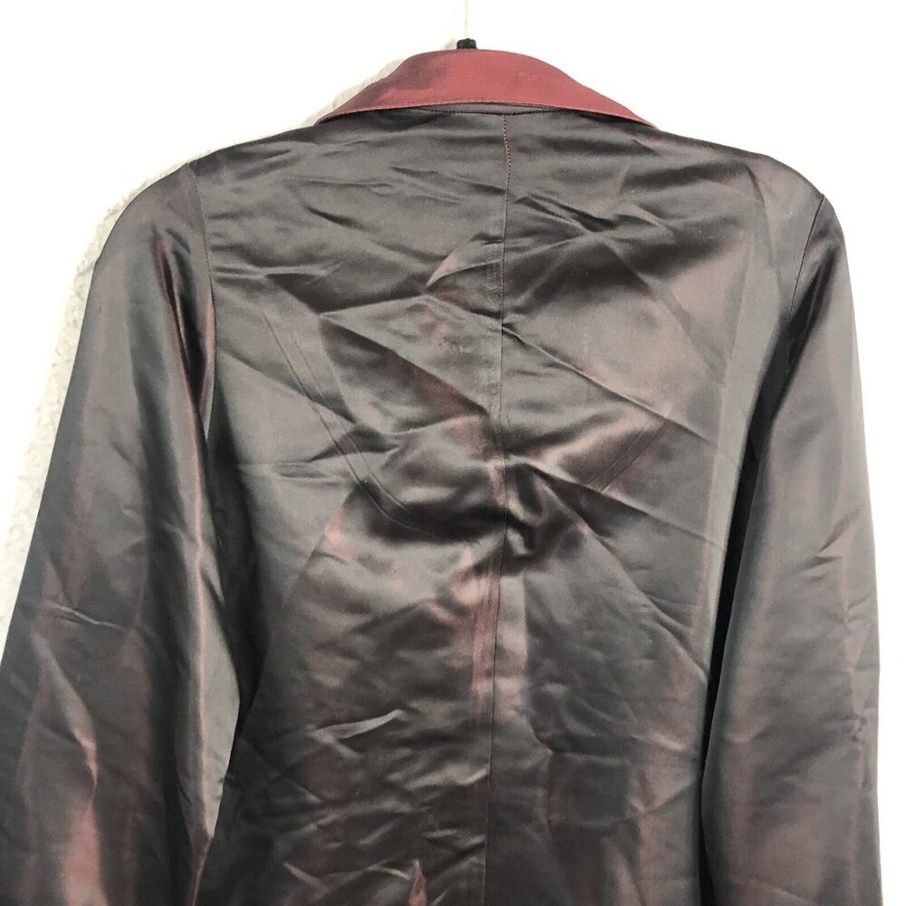 Gerogiou Studio 1 Jacket Womens Large Burgundy Irredescent Event Occasion Italy - Picture 16 of 16